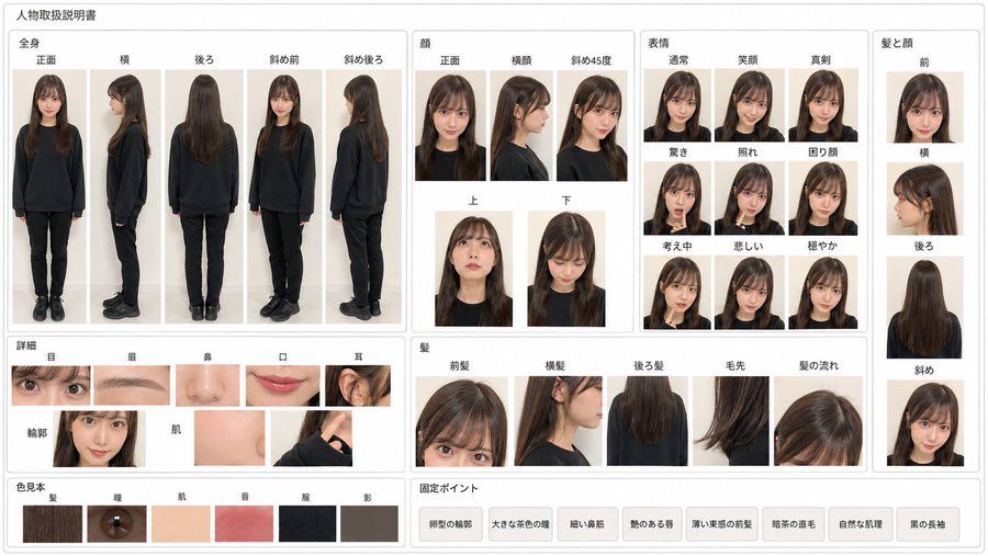 人物取扱説明書 角色多角度设定参考图