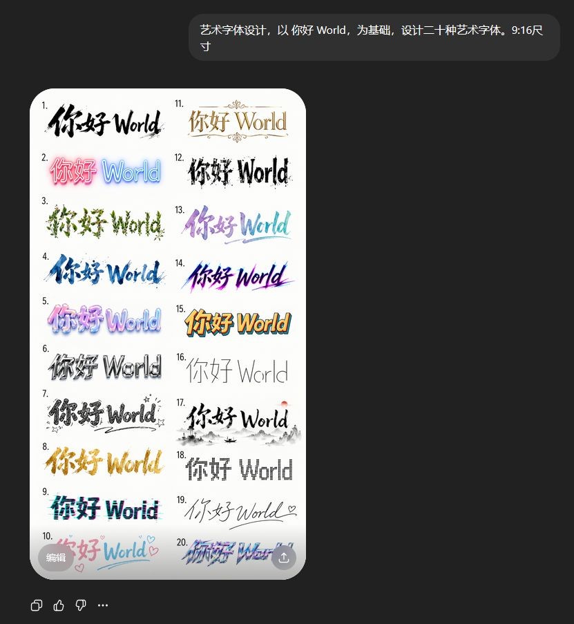 你好World二十种艺术字体设计展示