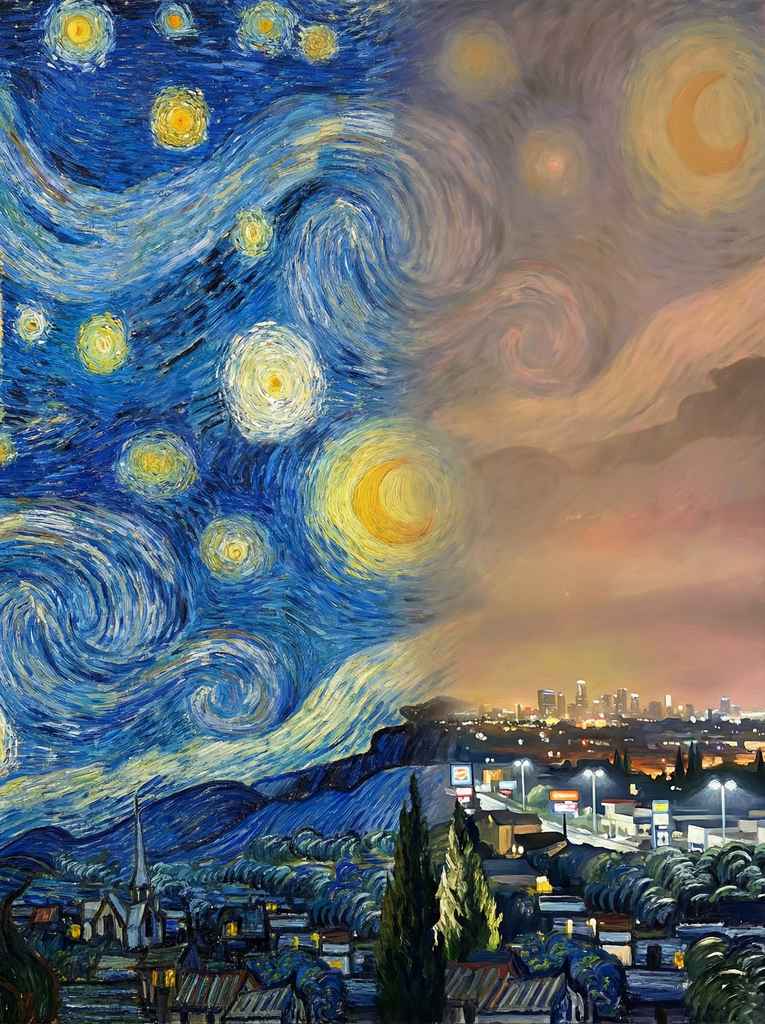 星夜与光污染：梵高笔下的天空分裂