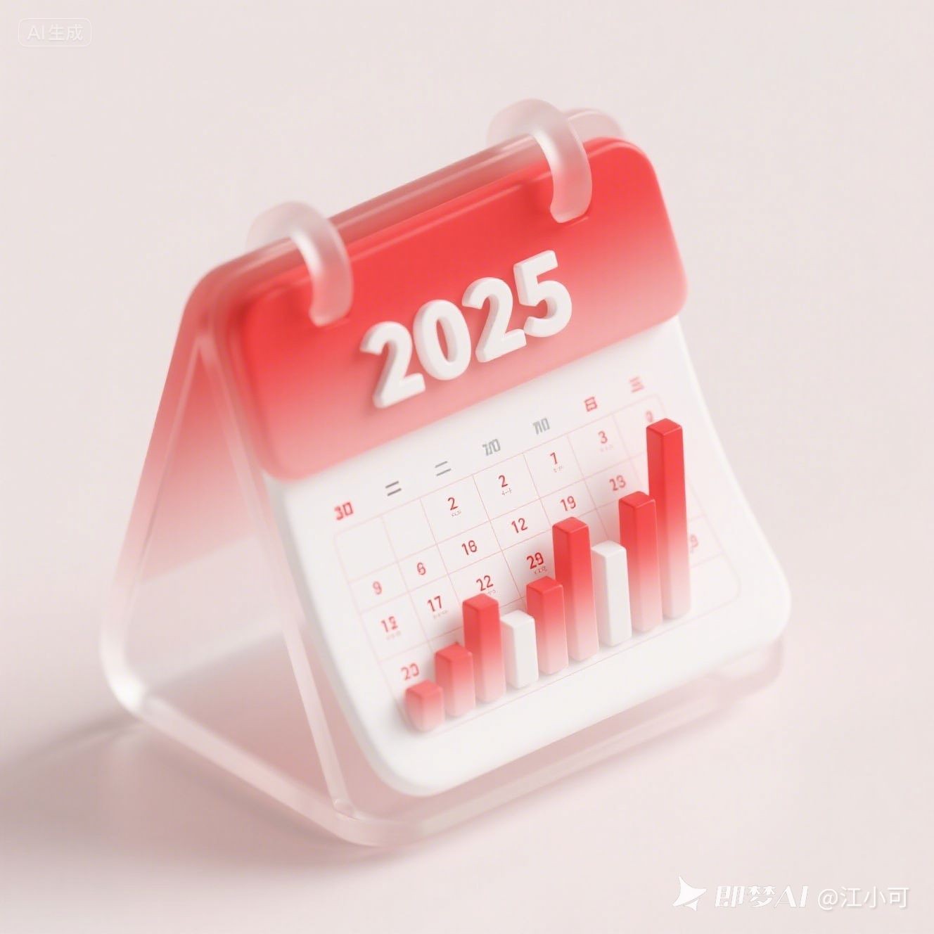2025年日历3D渲染图