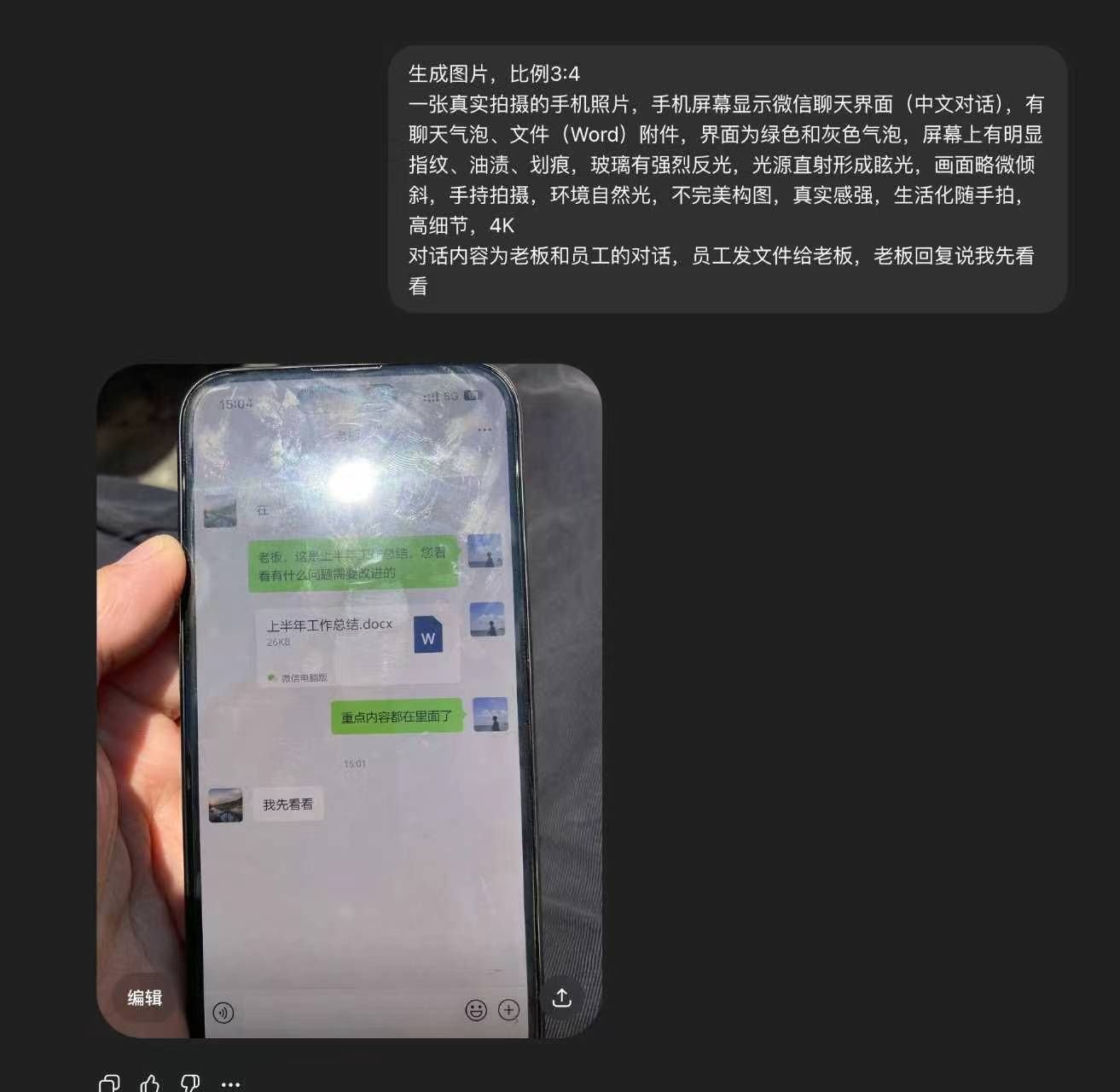 真实感手机微信聊天界面截图