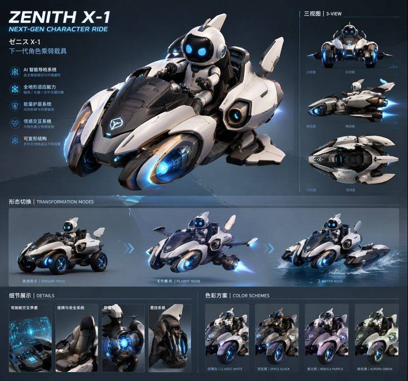 ZENITH X-1 未来科幻载具概念设计图