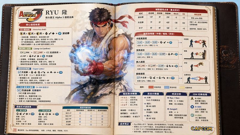 高端亮面街头霸王Alpha 3连招法典概念艺术