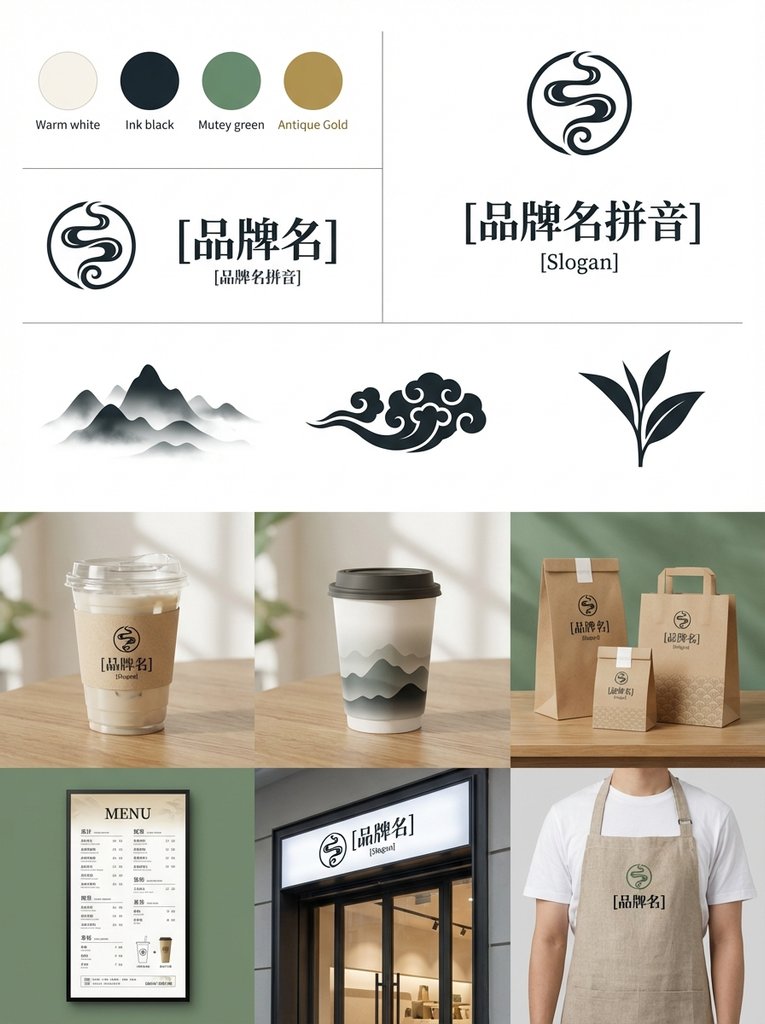 国潮奶茶品牌视觉系统设计展示