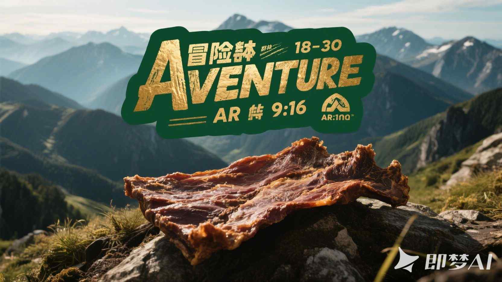 成猪工艺肉干自然风光海报
