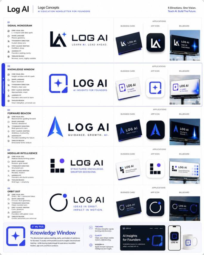 Log AI品牌Logo概念设计方案展示