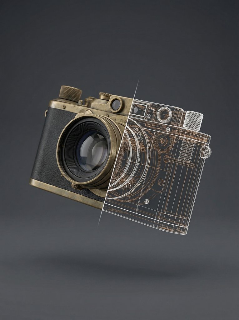 产品3D渲染+硬切线框内部结构