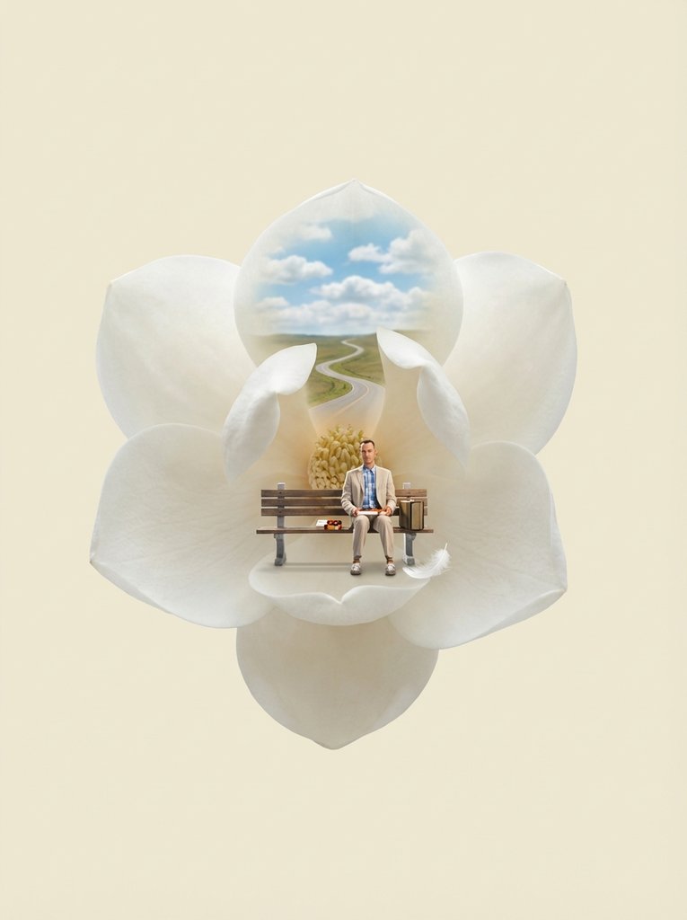 将电影变成微缩景观花朵