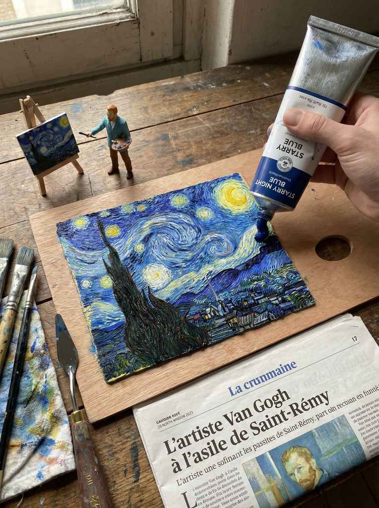 达芬奇画管挤出蒙娜丽莎3D油画场景