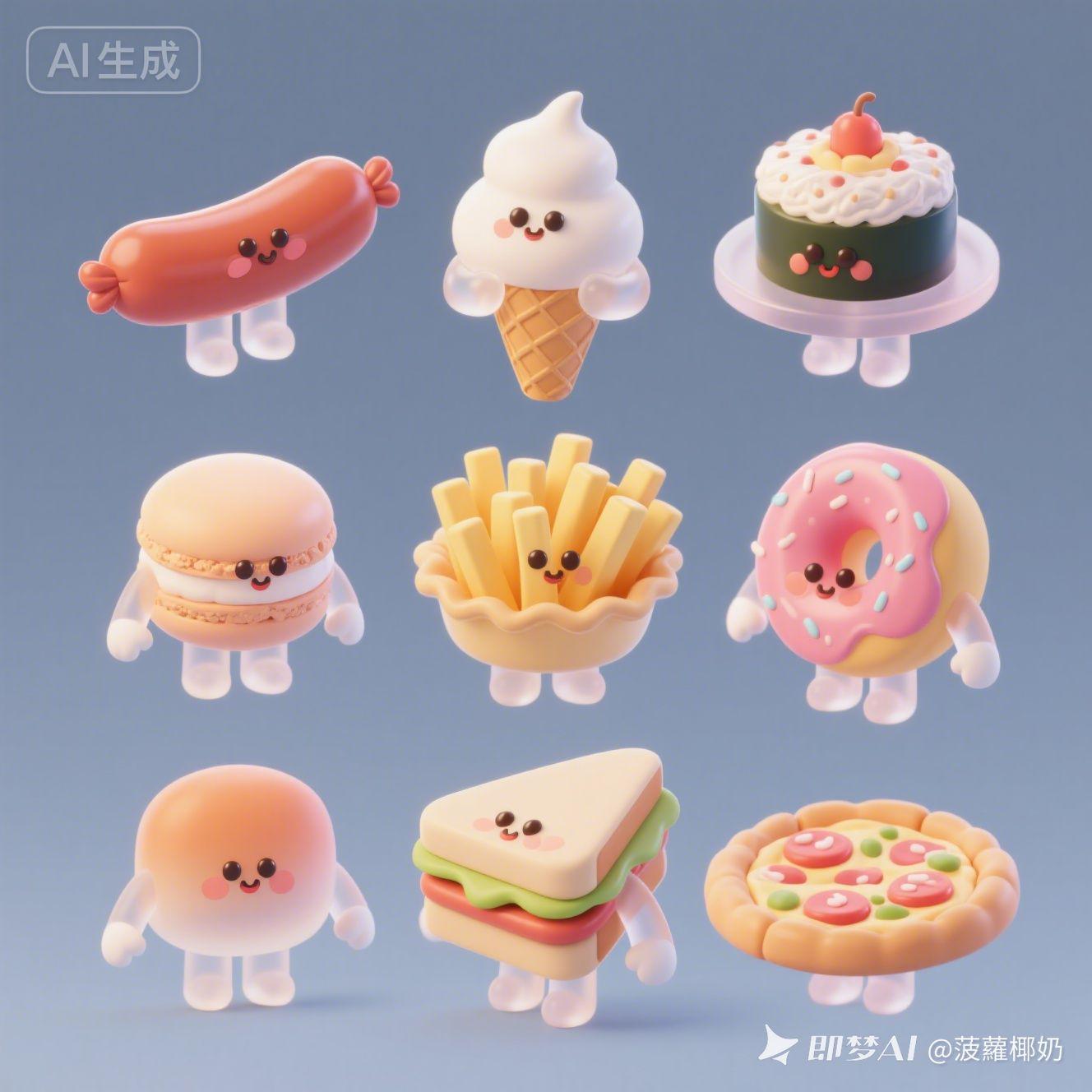 草莓卡通角色3D渲染图