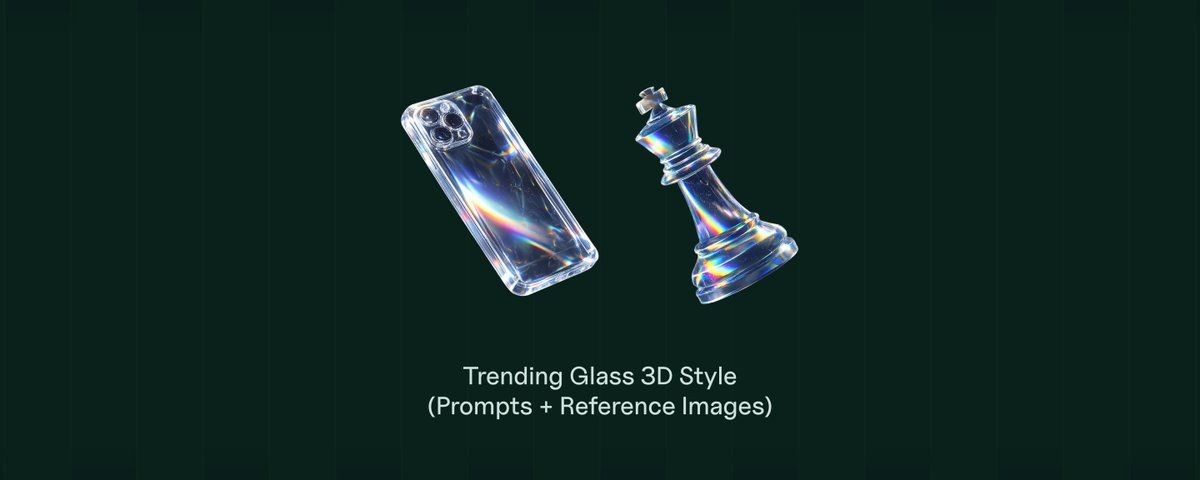 水晶玻璃3D艺术：手机与棋子的折射美学