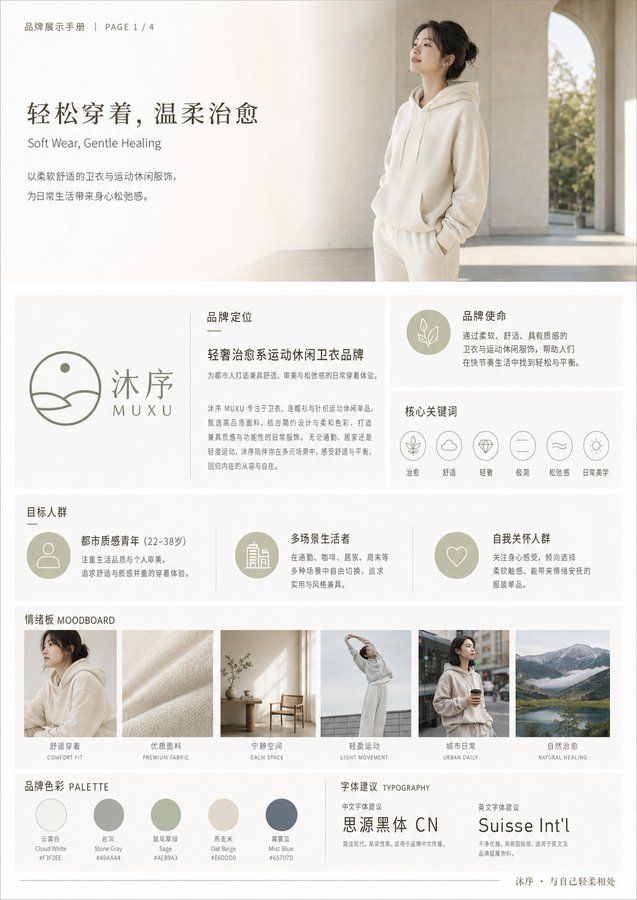 运动休闲卫衣服装品牌展示手册设计