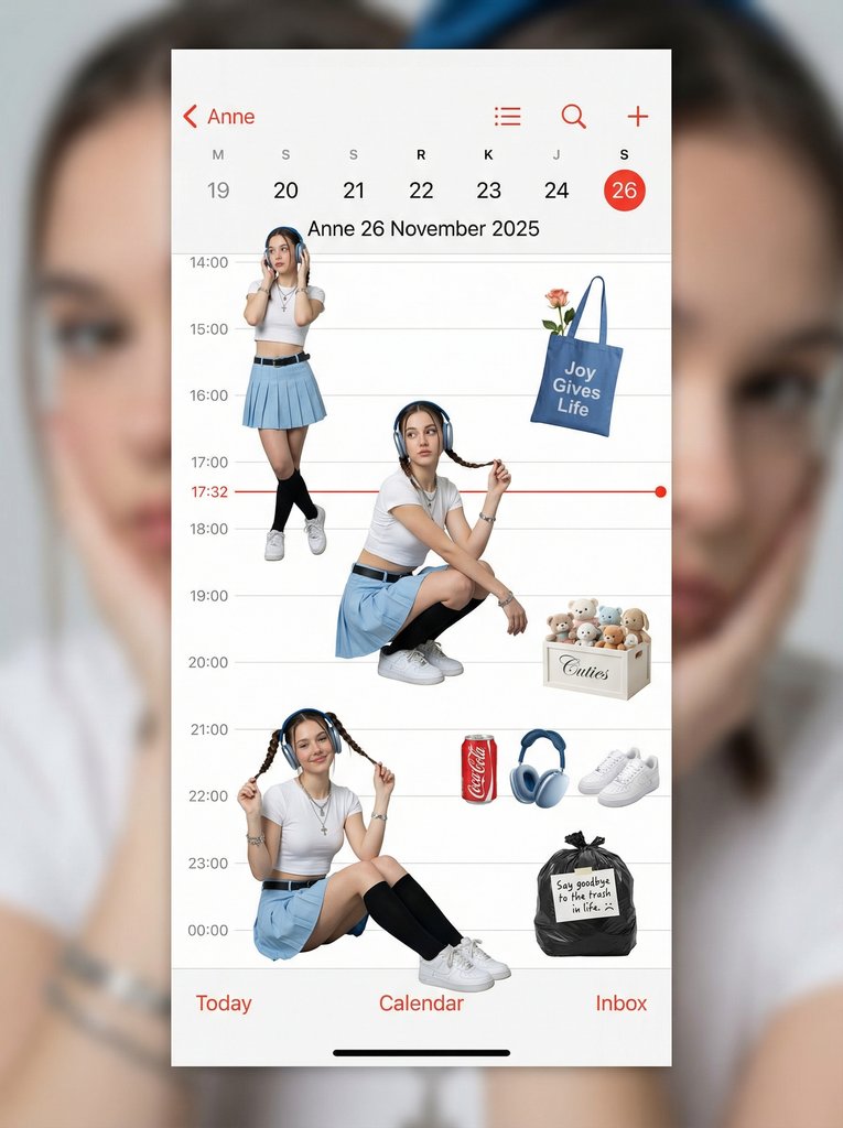 现代风格数字日历界面拼贴图