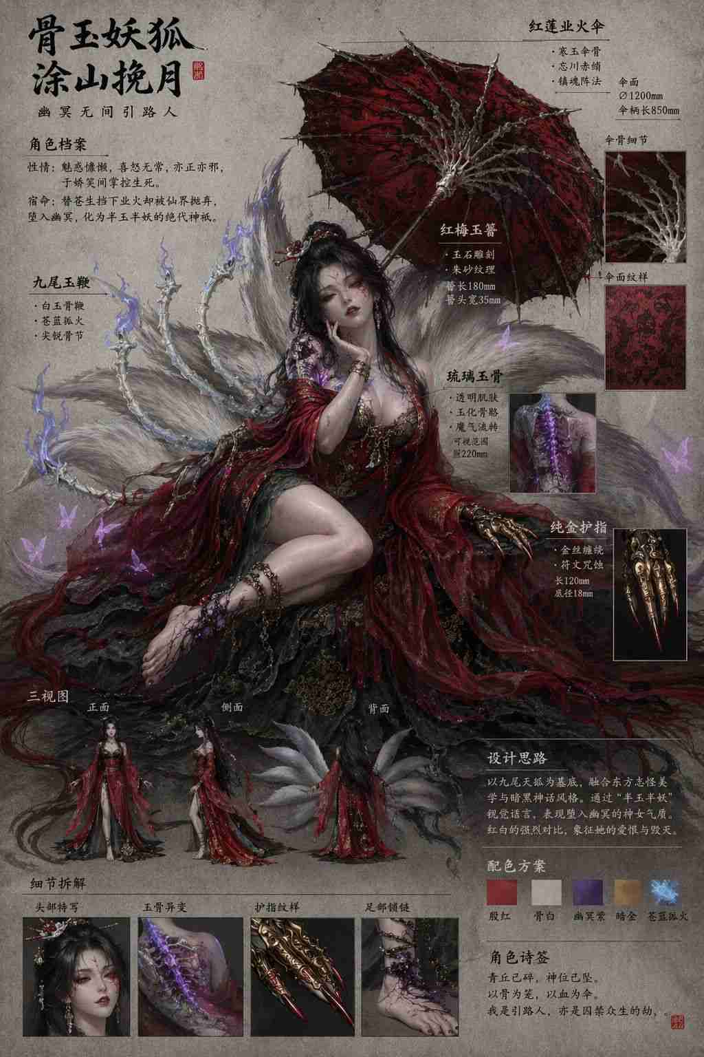 骨玉妖狐 · 涂山挽月（青丘陨落的天狐神女）