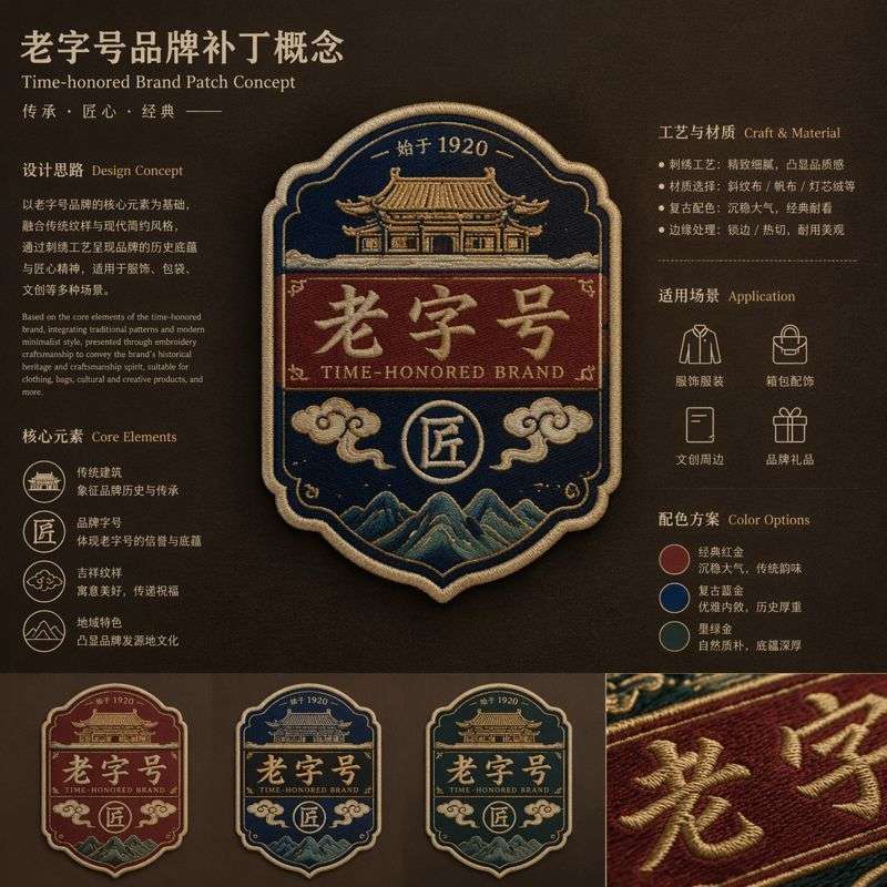 老字号品牌刺绣补丁概念设计