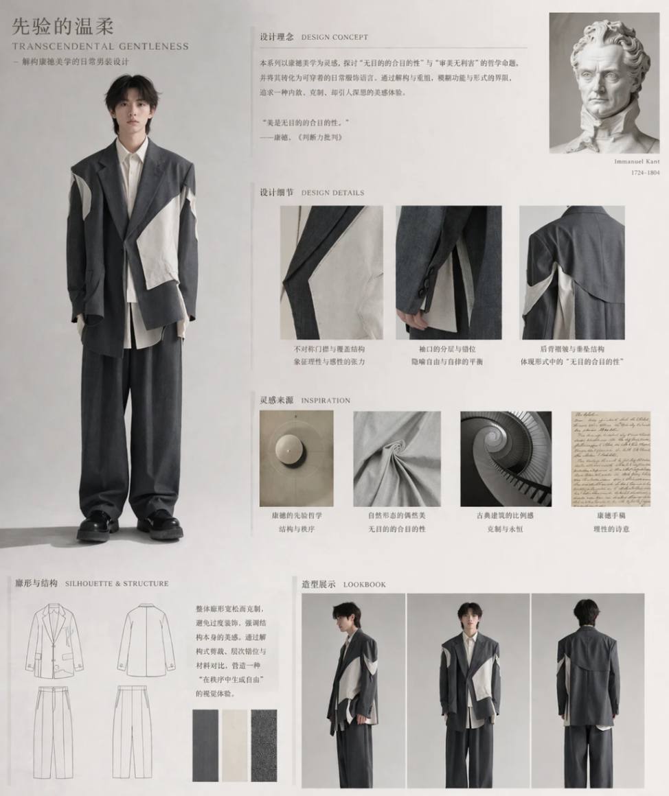 解构康德美学：日常男装设计概念与哲学时尚