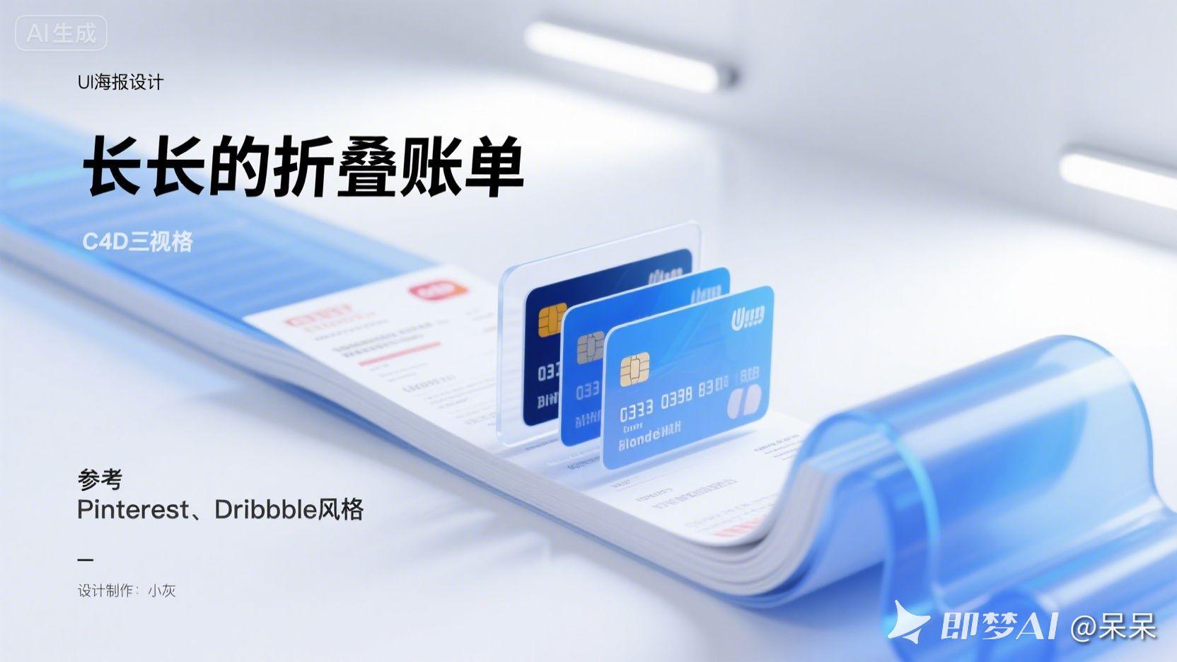 毛玻璃磨砂风格信用卡场景