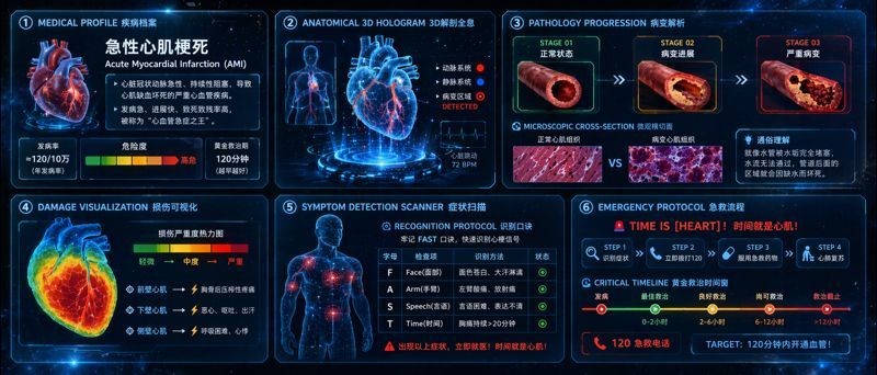 急性心肌梗死未来医疗可视化仪表盘