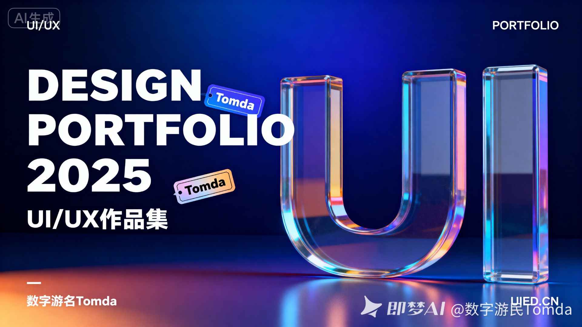 2025年UI/UX设计作品集封面