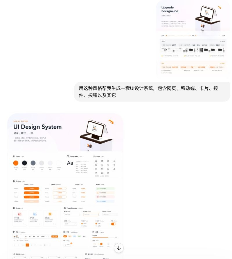 一套完整的UI设计系统规范，包含色彩、排版与组件