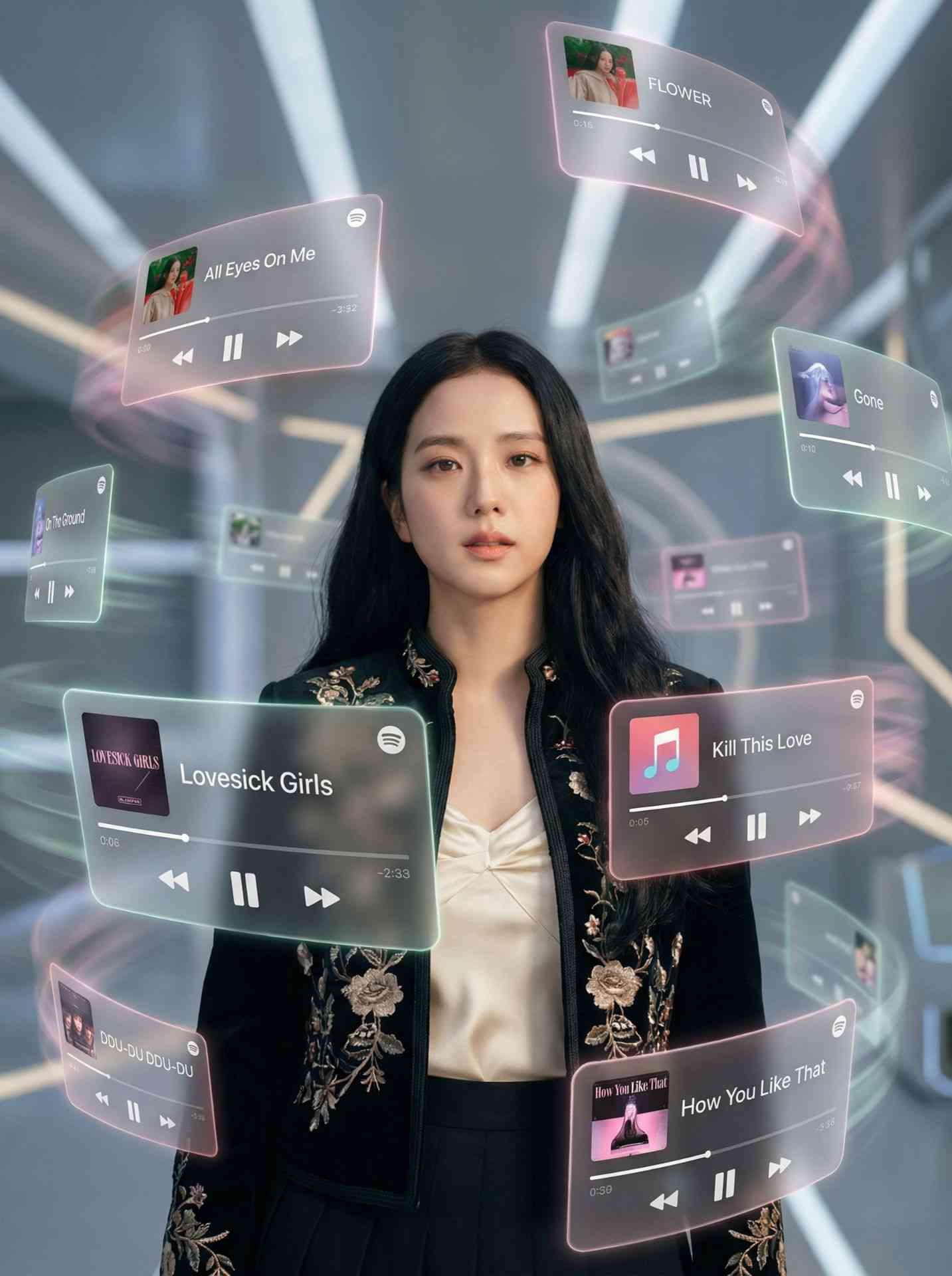 沉浸式歌手音乐用户界面效果