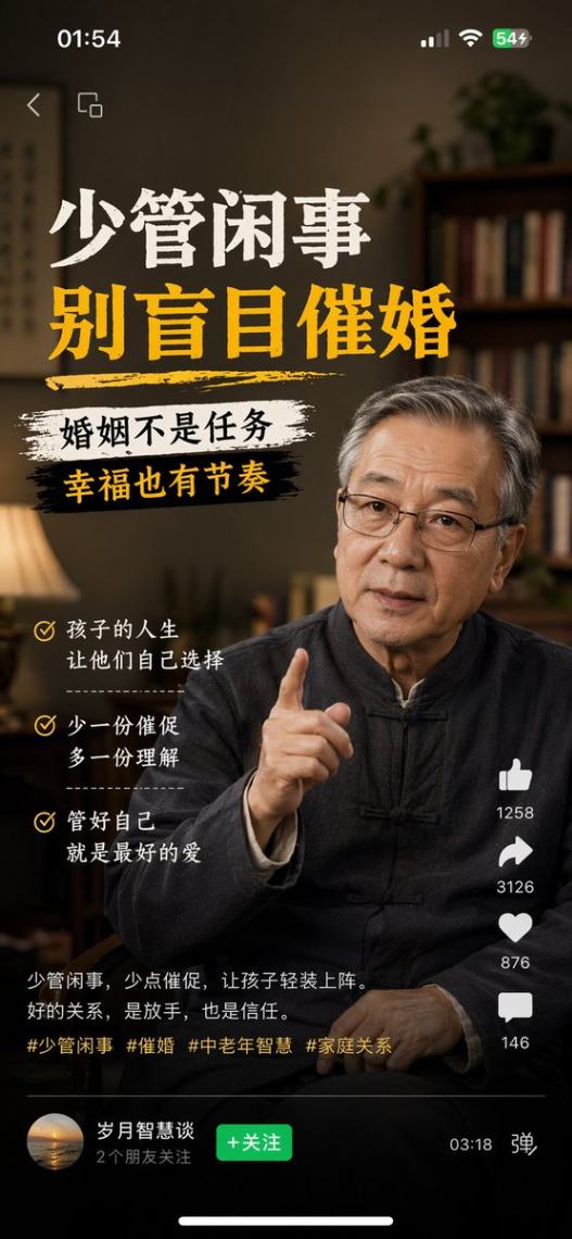 中老年智慧谈：关于婚姻与家庭的温情建议