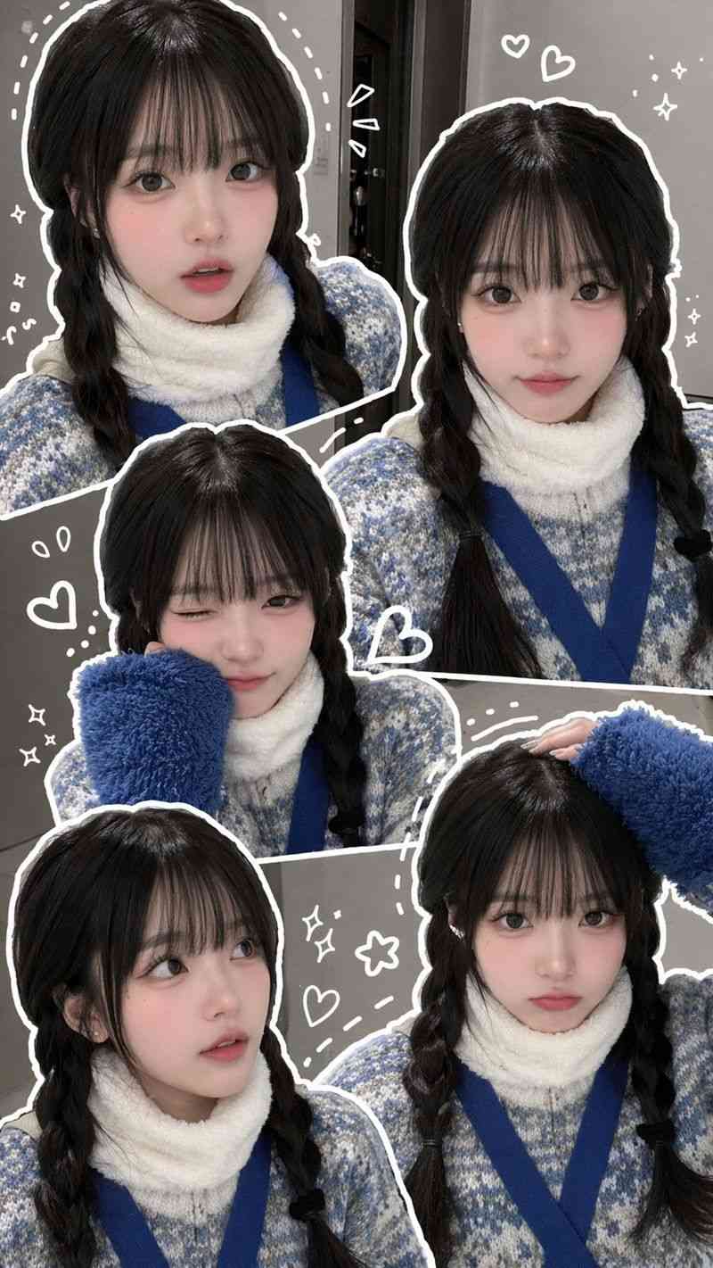 日系可爱风少女拼贴自拍 collage