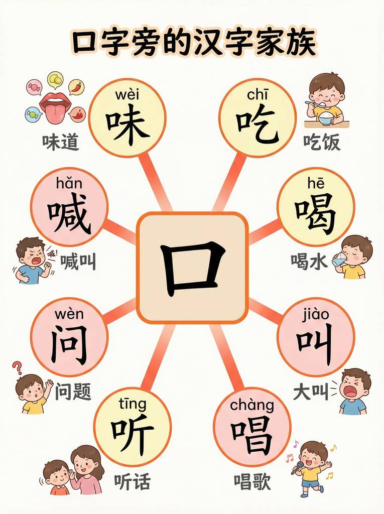 木字旁汉字家族儿童教育插图