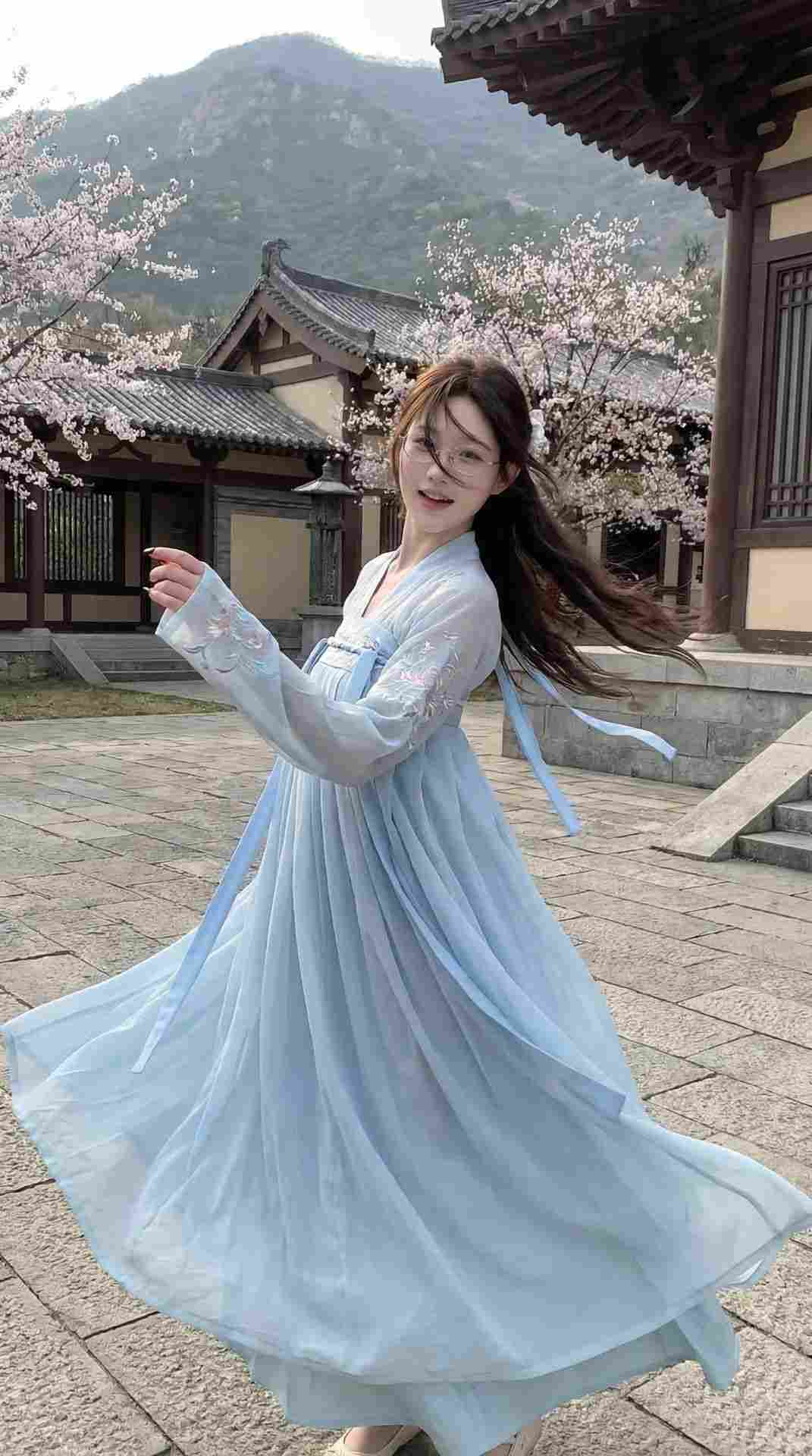 东方美学 多彩汉服舞者
