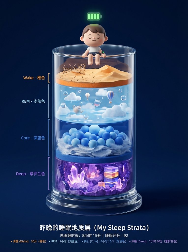 可爱的睡眠报告海报（Sleep Report Poster）