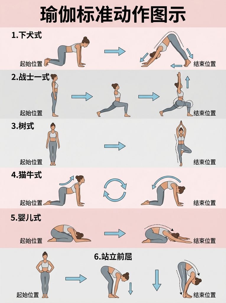 有氧运动标准动作分解教学图示