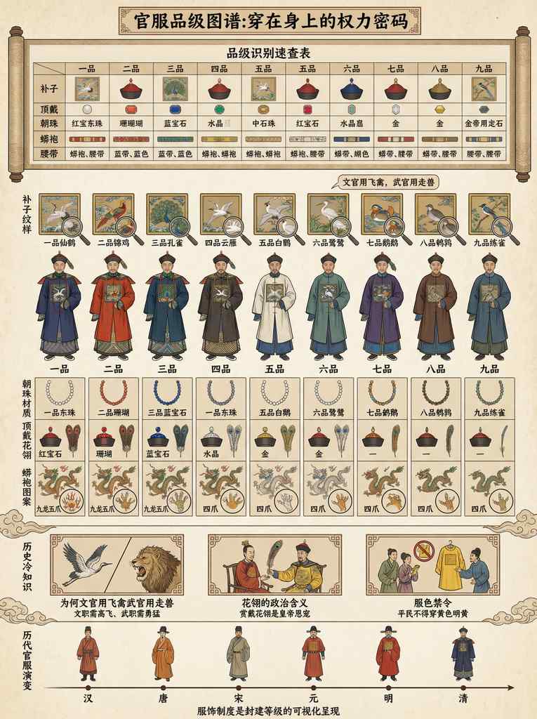 清代官服品级图谱：穿在身上的权力密码