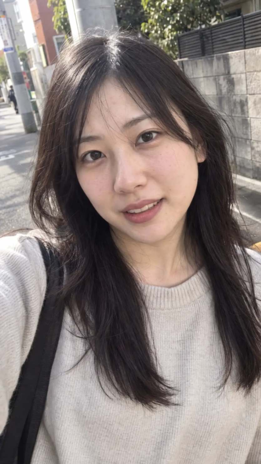 普通女性街头日常自拍